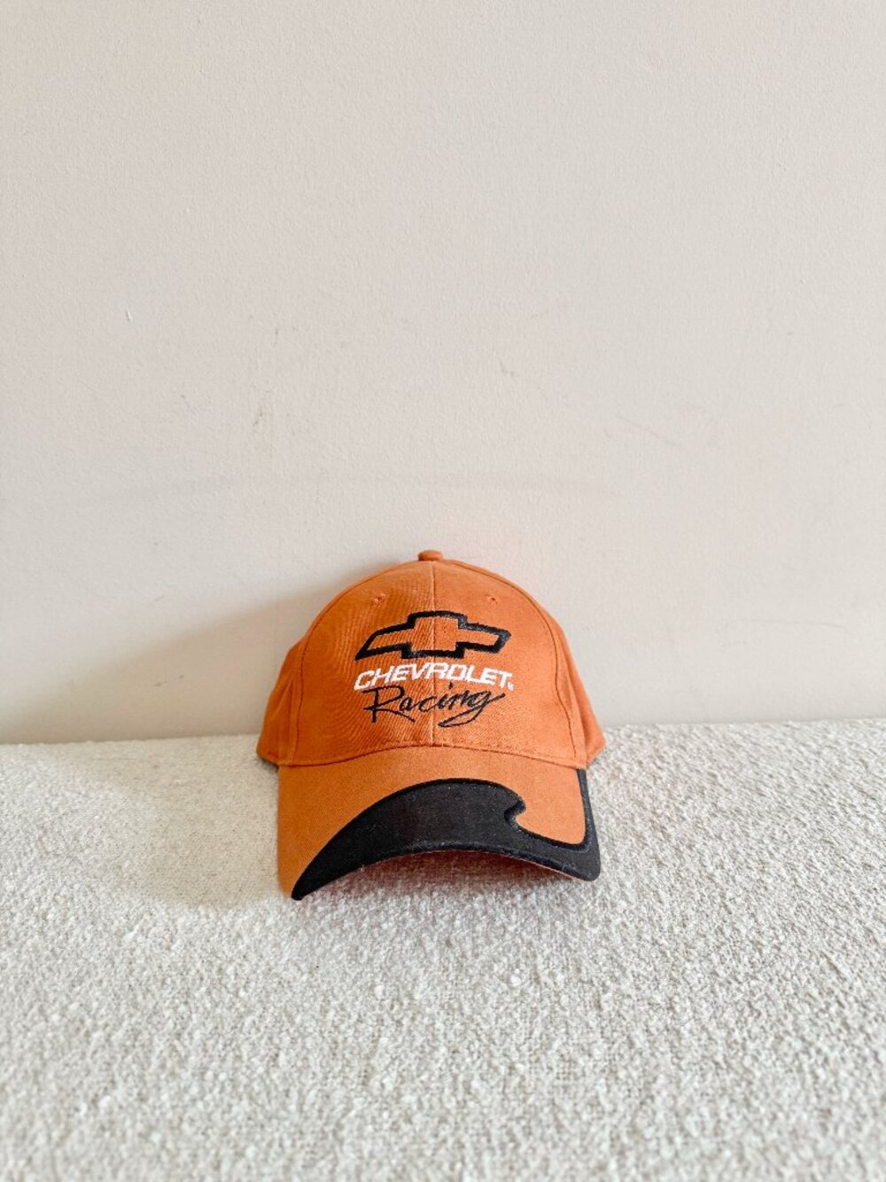 Choko Motorsports CHEVROLET RACING Orange Canvas Logo Script Baseball Hat